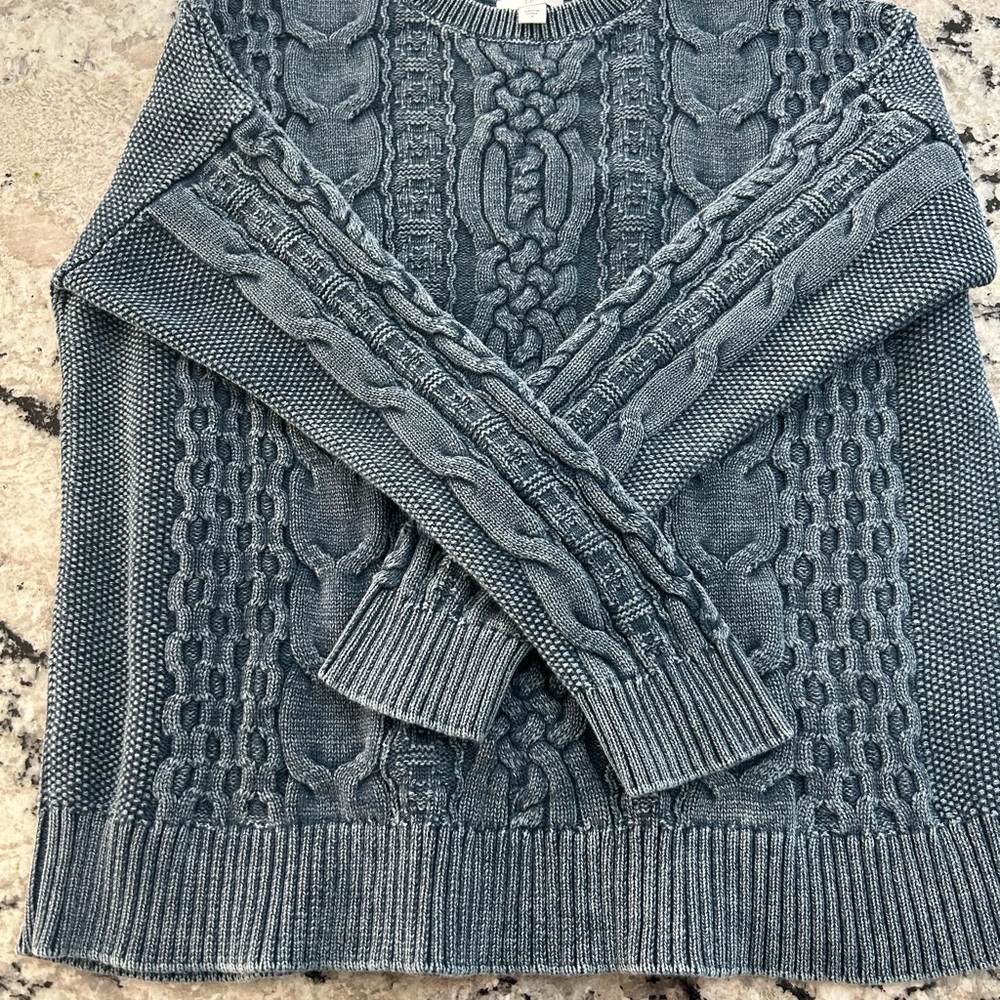 J. Jill Textured Knit Gray Sweater